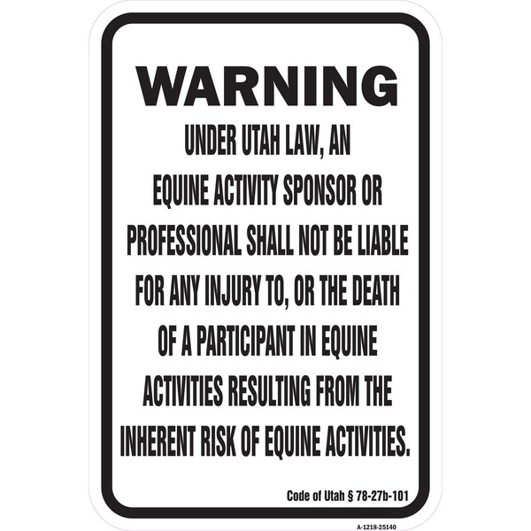 Signmission Safety Sign, 12 in Height, Aluminum, 18 in Length, 25140 A-1218-25140 - main